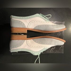 Sam Edelman Pastel Blue and White Loafers